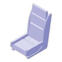 icono de asiento de coche, estilo isométrico vector