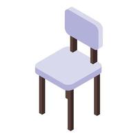 Restaurant chair icon, isometric style vector