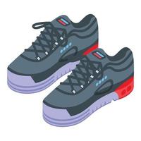 icono de zapatillas de deporte, estilo isométrico vector