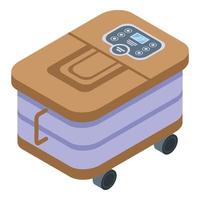 Modern tool foot bath icon, isometric style vector