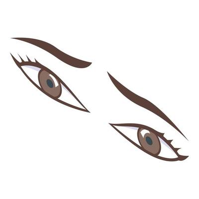 Sad eyes icon, isometric style