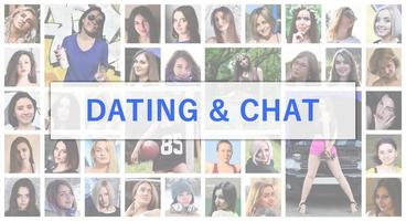 Dating and chat. The title text is depicted on the background of photo