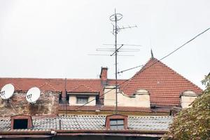 View of roofs of historical Old city of Lviv, Ukraine photo