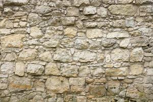 Texture of stone wall with many big brown stones photo