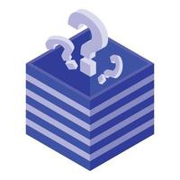 Surprise box icon, isometric style vector