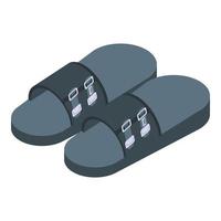 Training sandals icon, isometric style vector