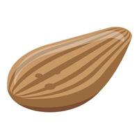 Sunflower seed grain icon, isometric style vector