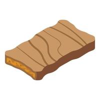 Granila snack bar icon, isometric style vector