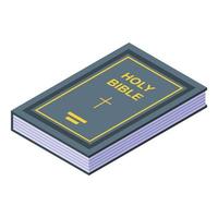 Holy bible icon, isometric style vector