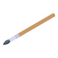 Writing pencil icon, isometric style vector