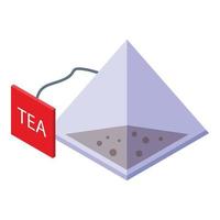Tea pyramide icon, isometric style vector