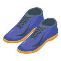 Field soccer boots icon, isometric style vector