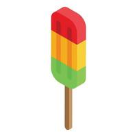 Ice cream icon, isometric style vector