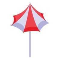 Beach umbrella icon, isometric style vector