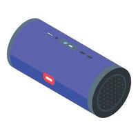 Portable speaker icon, isometric style vector