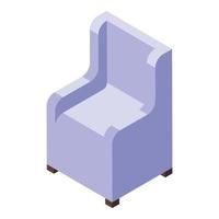 Cozy home armchair icon, isometric style vector