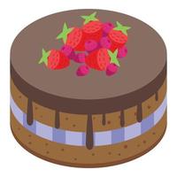 Event cake icon, isometric style vector