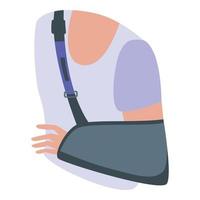 Broken arm icon, isometric style vector