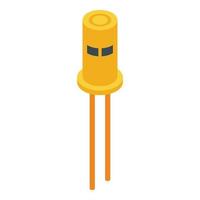 Diode emitting icon, isometric style vector