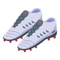 Pair of football boots icon, isometric style vector