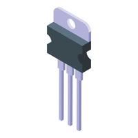 Diode controller icon, isometric style vector