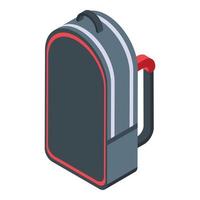 Surfer backpack icon, isometric style vector