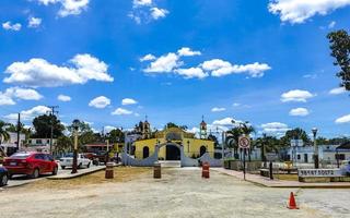 Kantunilkin Quintana Roo Mexico 2022 Small village Kantunilkin streets houses churches and public places Mexico. photo