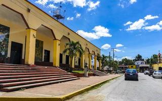 Kantunilkin Quintana Roo Mexico 2022 Small village Kantunilkin streets houses churches and public places Mexico. photo