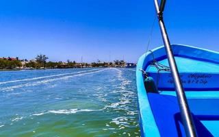 Holbox Quintana Roo Mexico 2022 Boat trip speed boat ferry from Chiquila to Holbox Mexico. photo