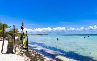 Holbox Quintana Roo Mexico 2022 Beautiful Holbox island beach Punta Coco lagoon turquoise water Mexico. photo