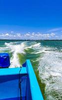 Boat trip speed boat ferry from Chiquila to Holbox Mexico. photo