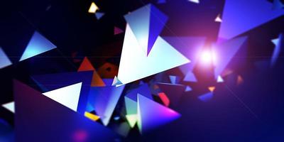 abstract triangle background glitter and haze technology 3D illustration photo