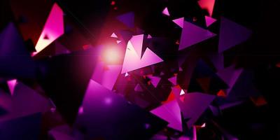 abstract triangle background glitter and haze technology 3D illustration photo