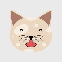 Cat head white vector