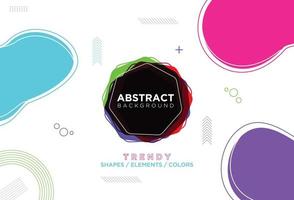 Geometric and Liquid Shapes Abstract Background Design With Modern Looks vector