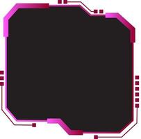 Lower Third Border Technology Flat Design Dark Violet Vector