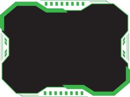 Lower Third Border Technology Flat Design Green Vector Image