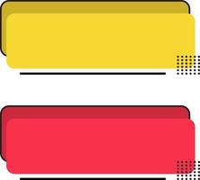 cuadro de texto banner vector hd amarillo y rojo