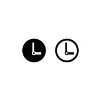 logotipo de icono plano de reloj de pared vector