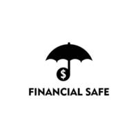 financial protection logo design vector