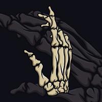 Hand Shade Highlight Color Bones Graphic Vector Illustration