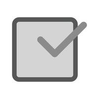Checkbox Flat Greyscale Icon vector
