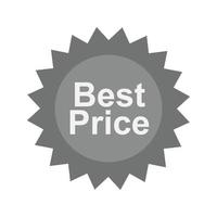 Best Price Tag Flat Greyscale Icon vector