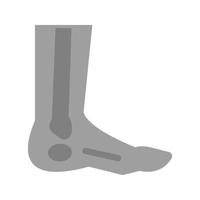 Foot Skeleton Flat Greyscale Icon vector