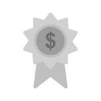 Dollar Badge Flat Greyscale Icon vector