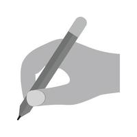 Writing Flat Greyscale Icon vector