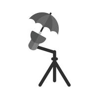 Umbrella Stand Flat Greyscale Icon vector