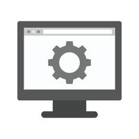 Web Settings Flat Greyscale Icon vector