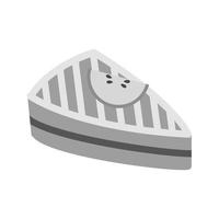 Apple Pie Flat Greyscale Icon vector