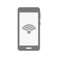 Wifi Connection Flat Greyscale Icon vector